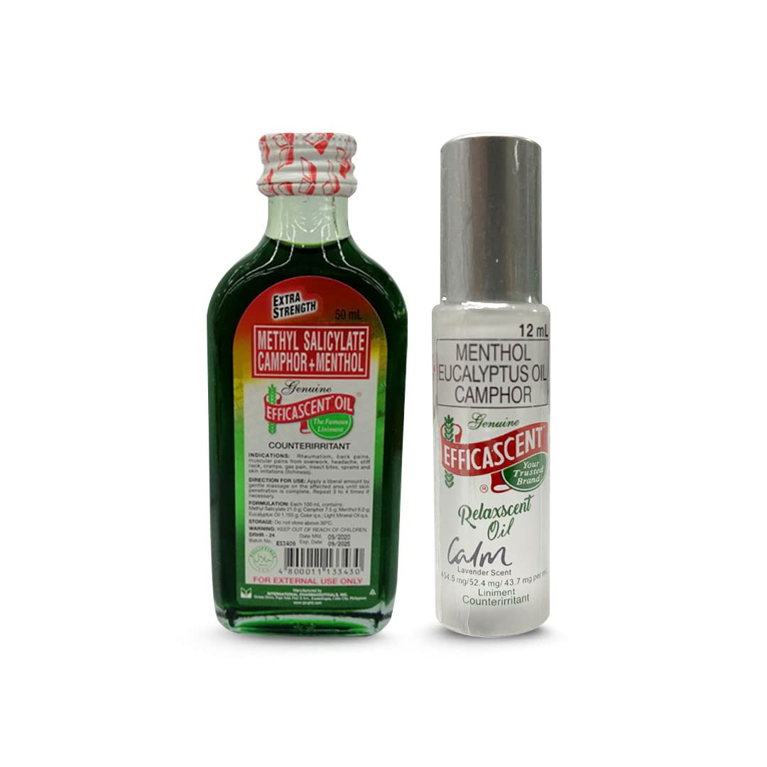 Efficascent Oil bundle pack shot illustrating two topicals for targeted muscle and joint comfort.
