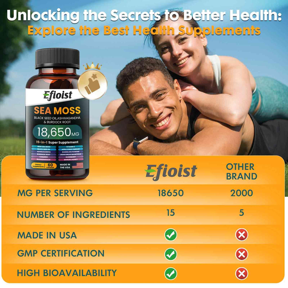 Efioist Ashwagandha capsules close-up emphasizing daily vitality support