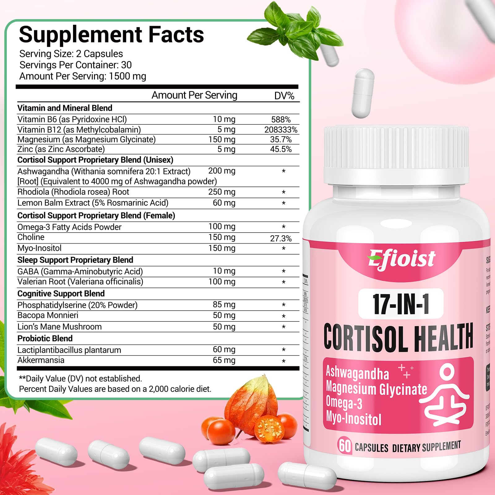 Efioist Cortisol lifestyle shot suggesting support for restful sleep