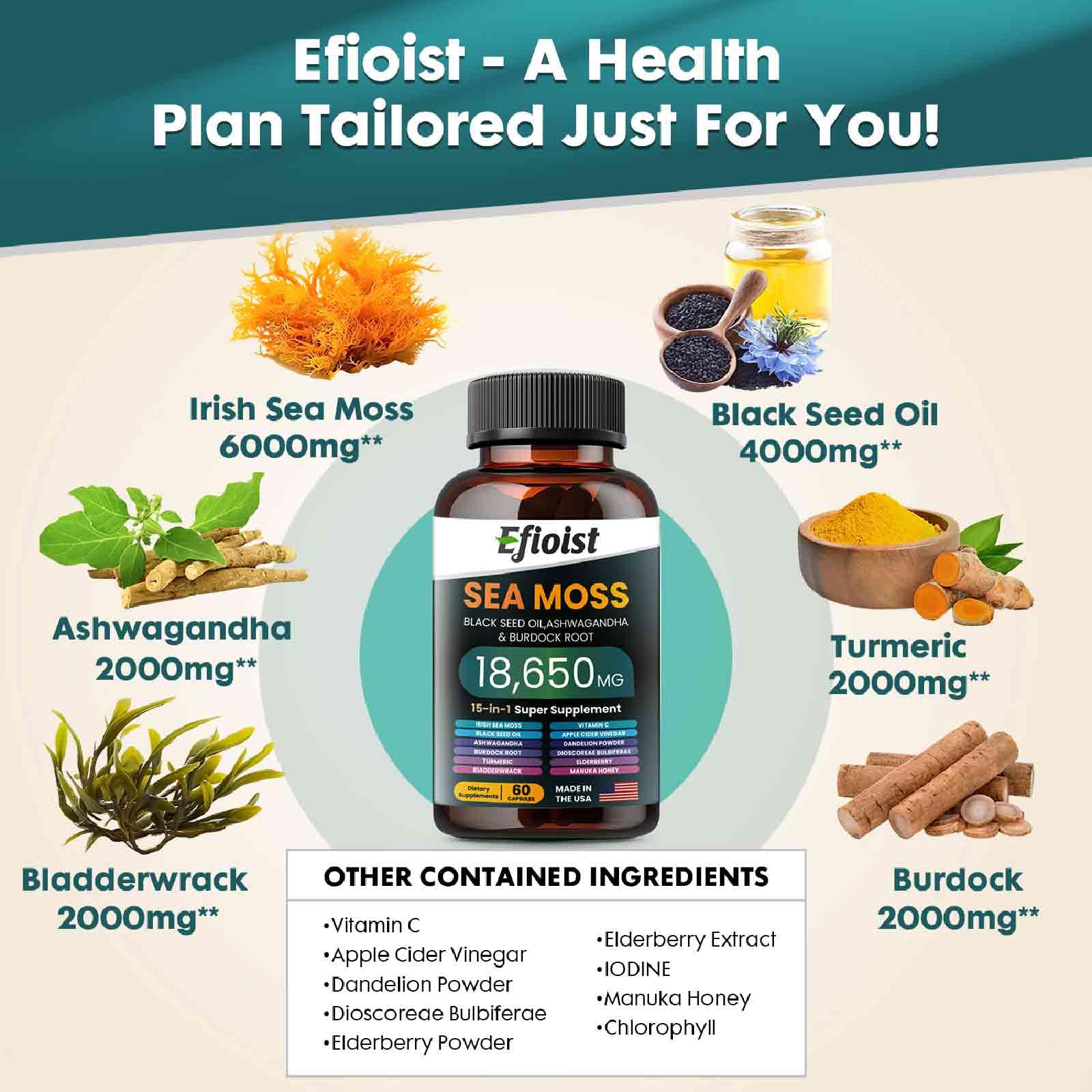 Efioist Elderberry and Dandelion with Chlorophyll for immune-friendly nourishment