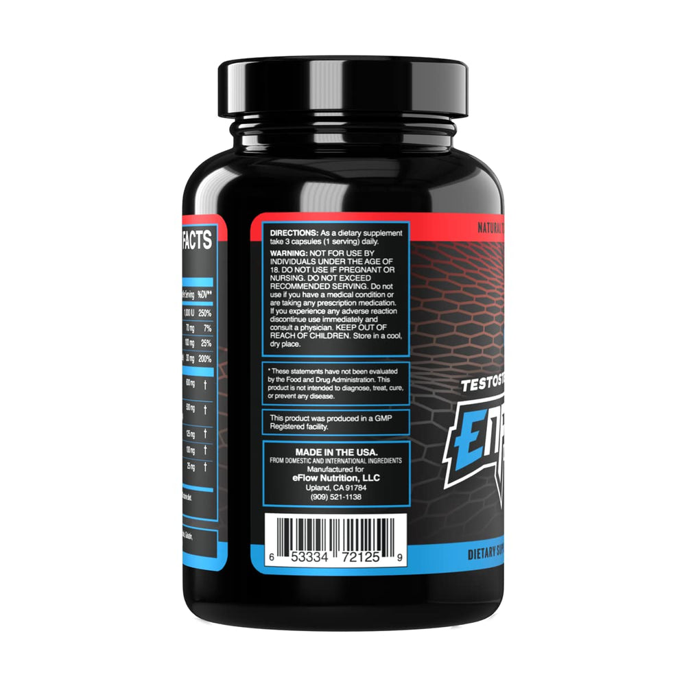 eFlow Nutrition Enflux bottle implies gym-ready routine and daily supplement habit.