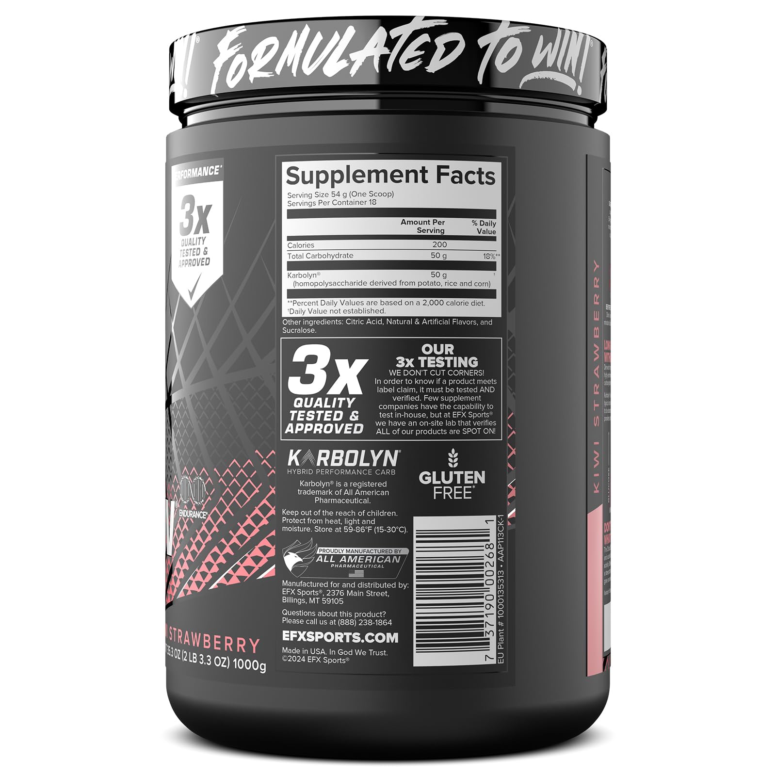 EFX Karbolyn Fuel endurance visual suggesting sustained energy