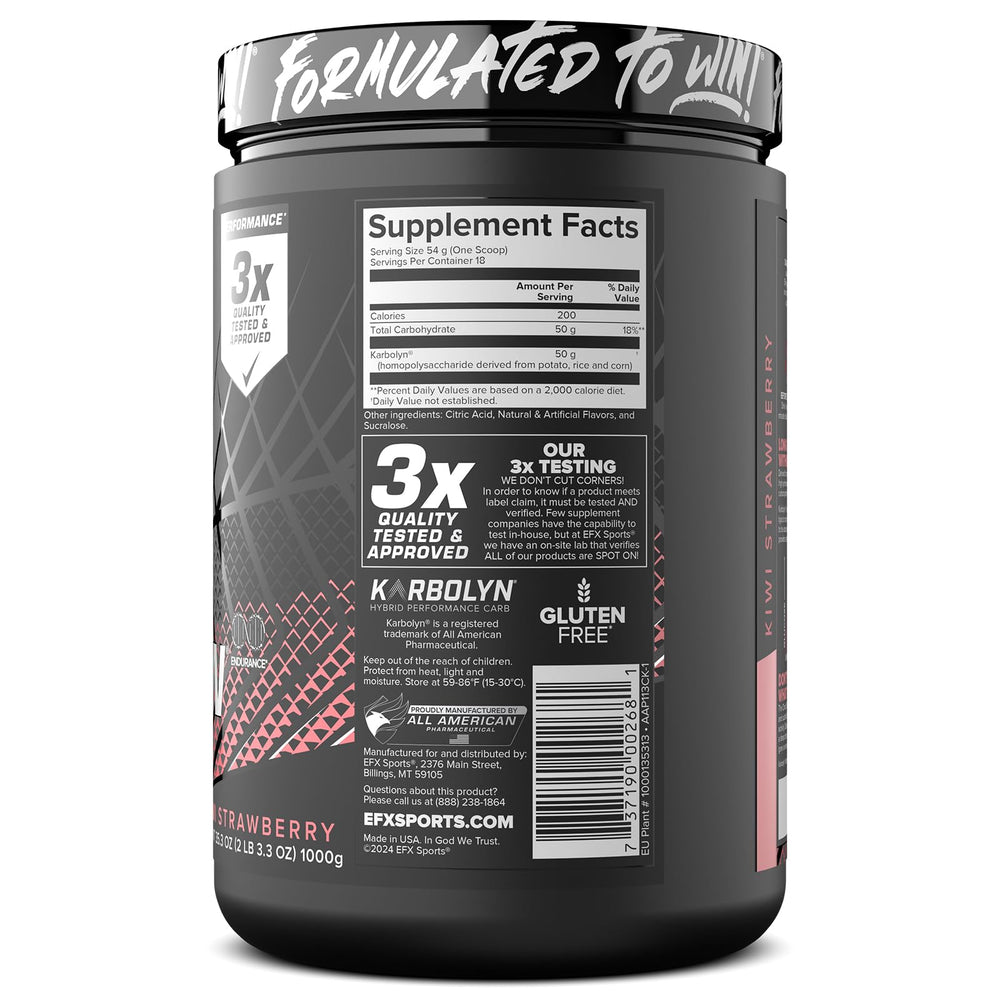 EFX Karbolyn Fuel endurance visual suggesting sustained energy