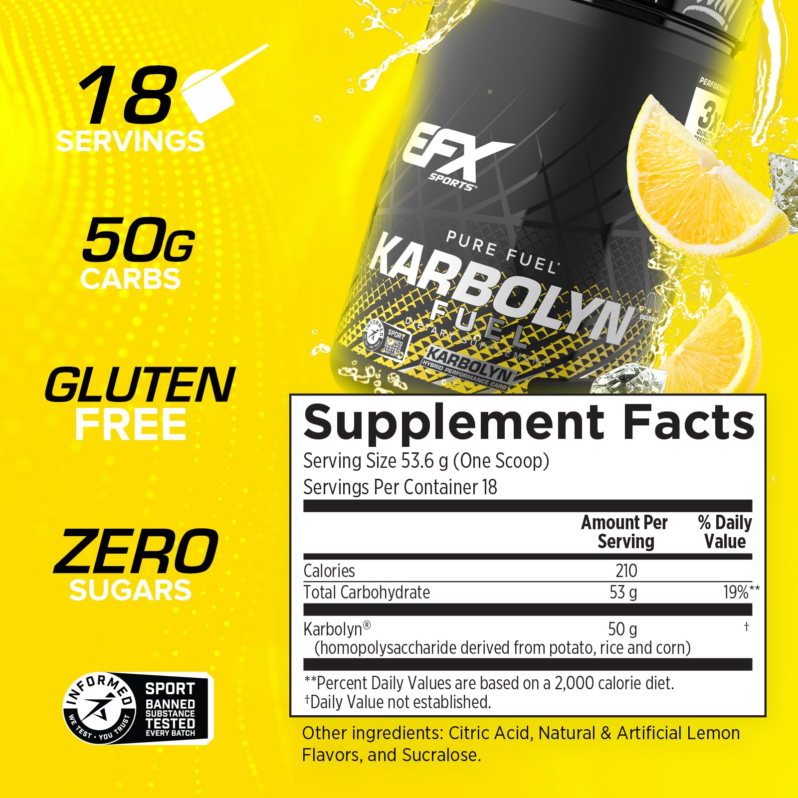 EFX Karbolyn Fuel powder highlights rapid absorption formula
