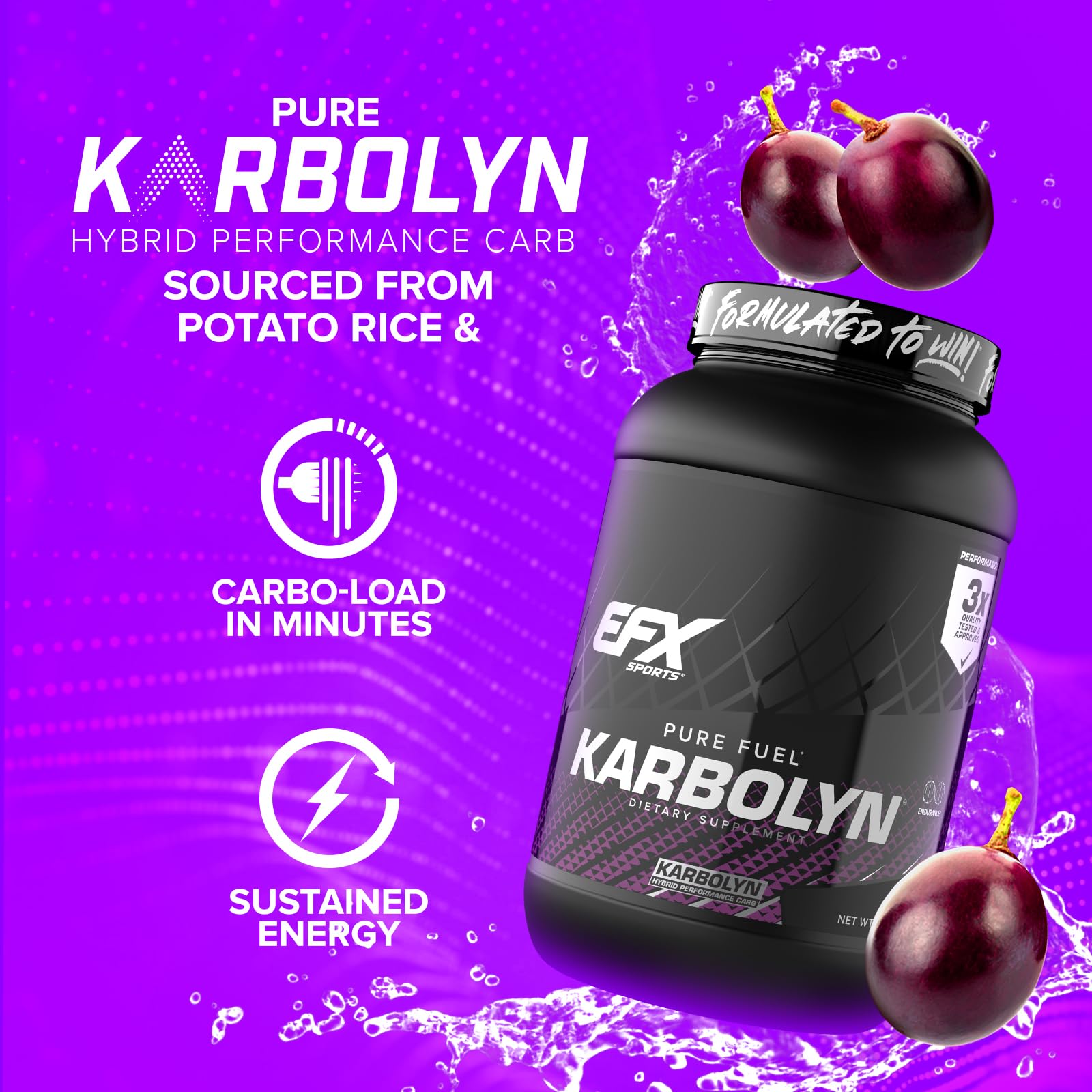 EFX Karbolyn Fuel serving scoop ready for convenient pre- or intra-workout use