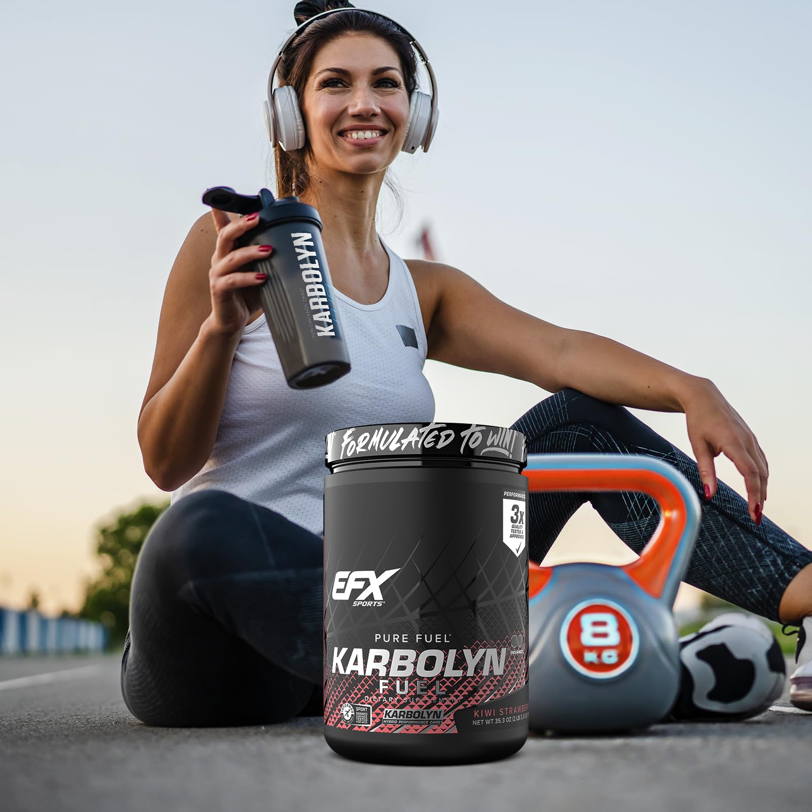 EFX Karbolyn Fuel tub front displaying product and flavor