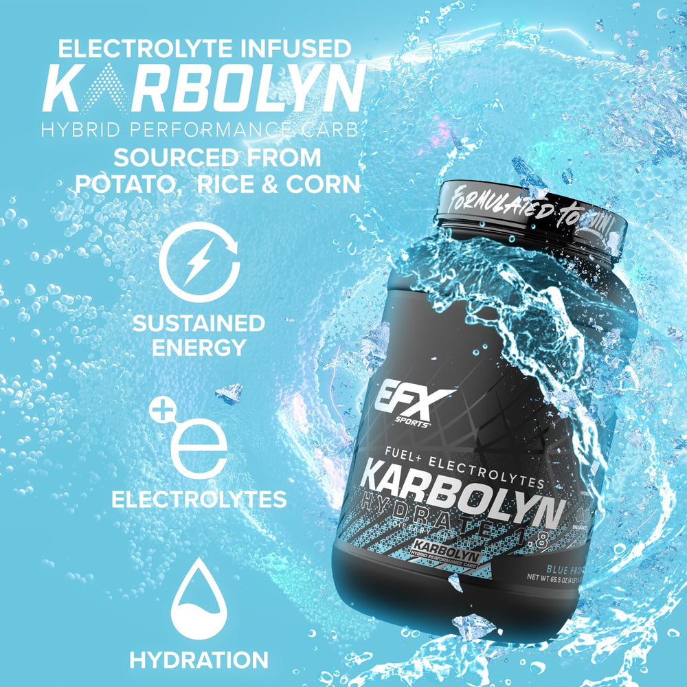 EFX Karbolyn Hydrate label closeup with sugar-free formula