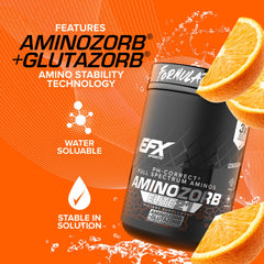 Pouring Aminozorb Elite 21 into a glass for post-workout recovery.