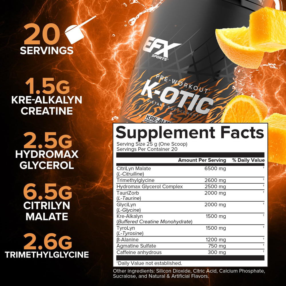 K-OTIC label ingredient panel highlighting key compounds