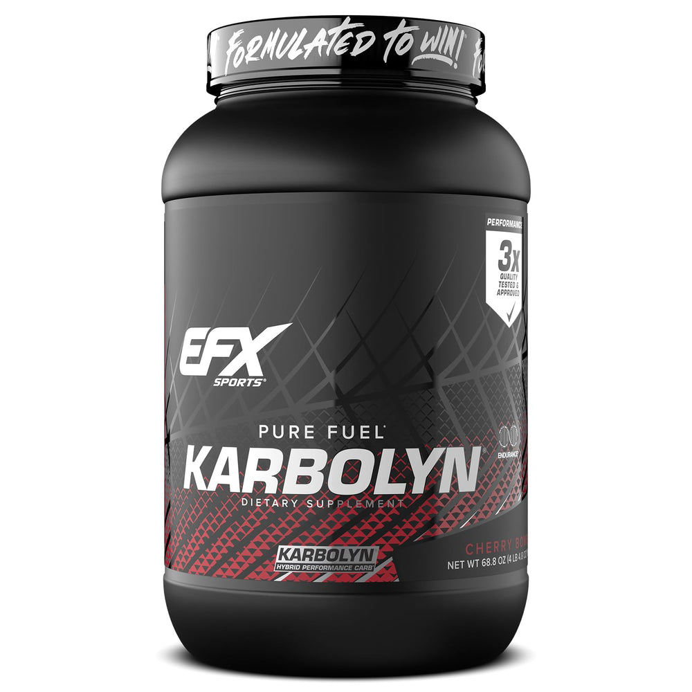 EFX Sports Karbolyn Fuel bottle pouring to boost pre-workout energy