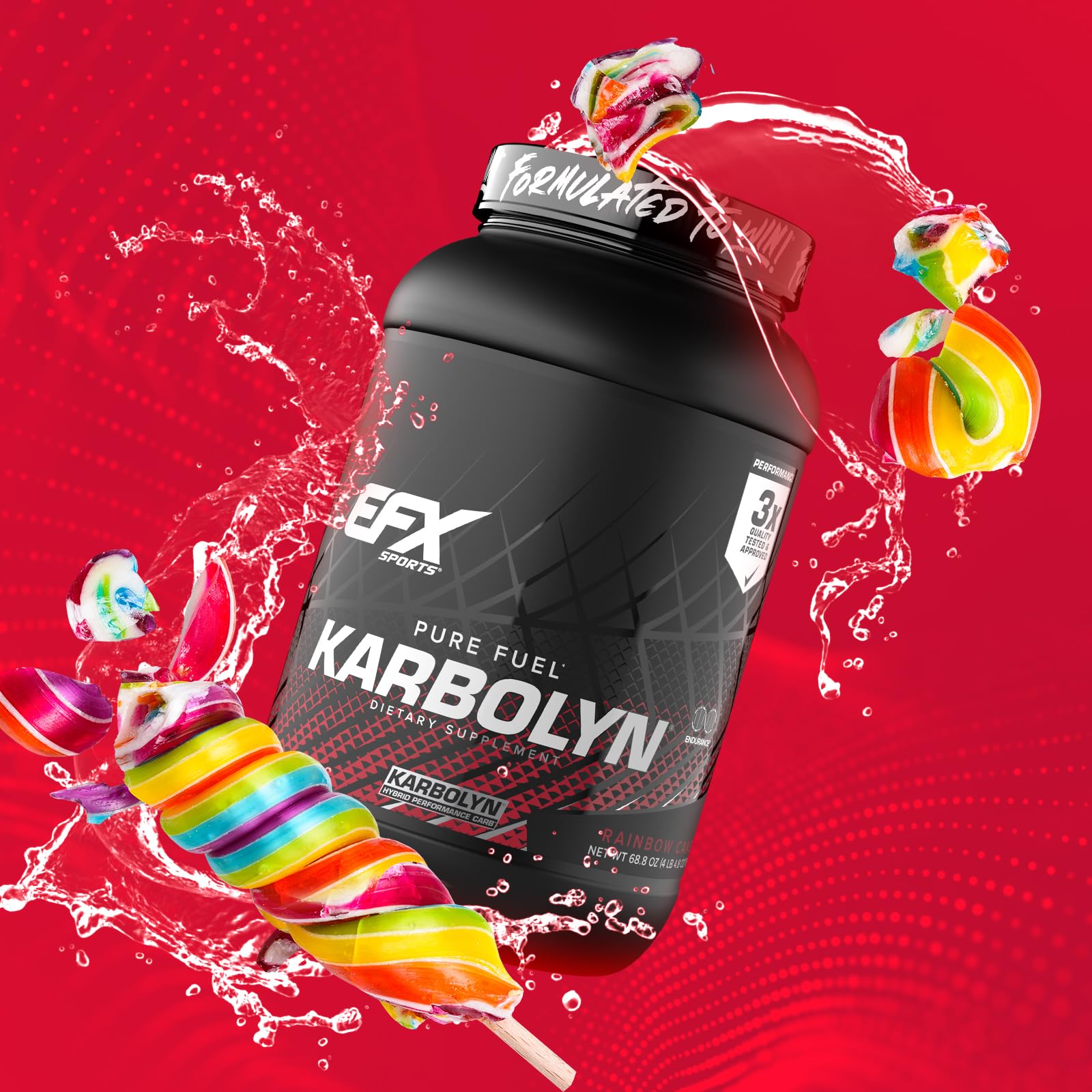 EFX Sports Karbolyn Fuel packaging communicates quality with in-house checks