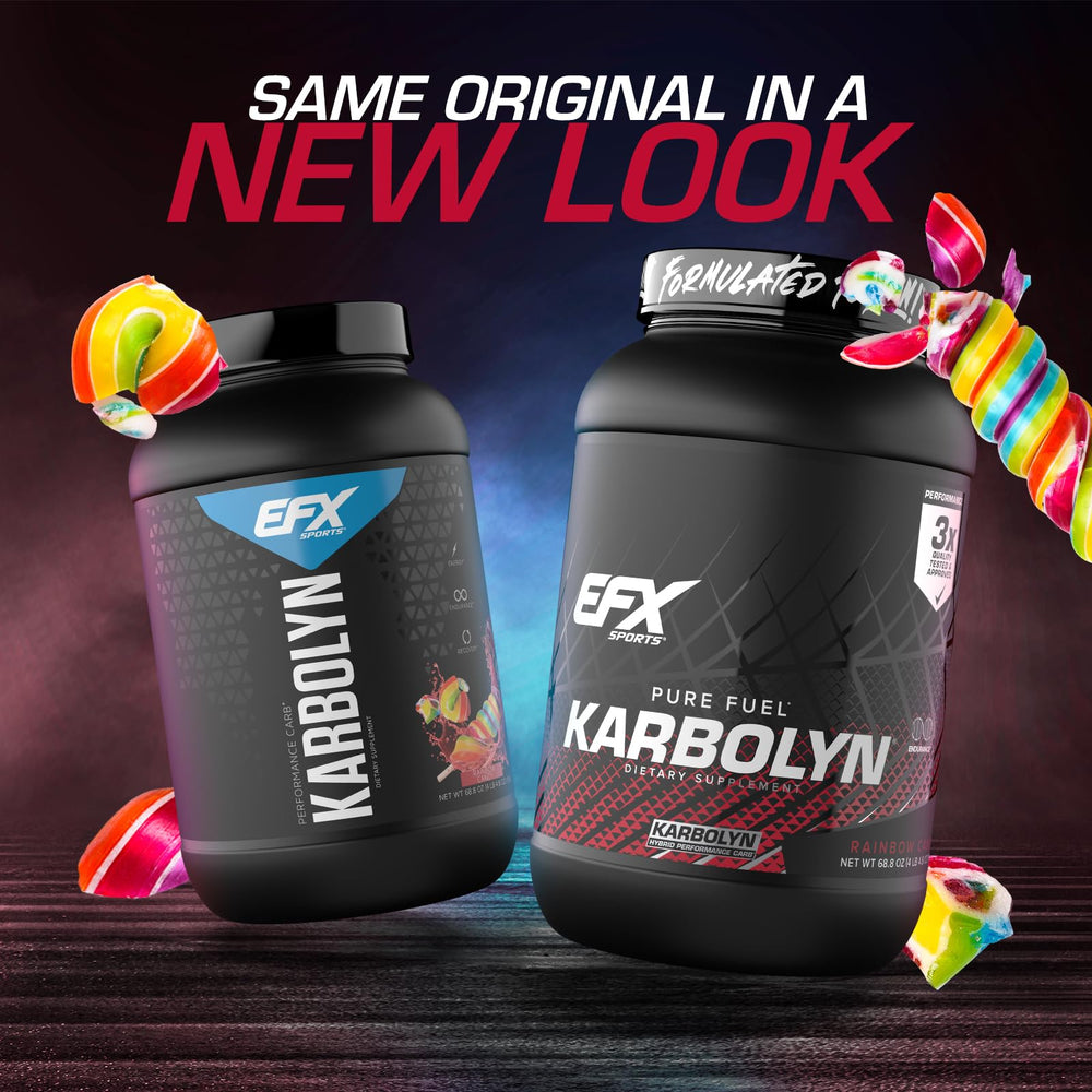 EFX Sports Karbolyn Fuel shaker with fast-absorbing carbs for sustained effort