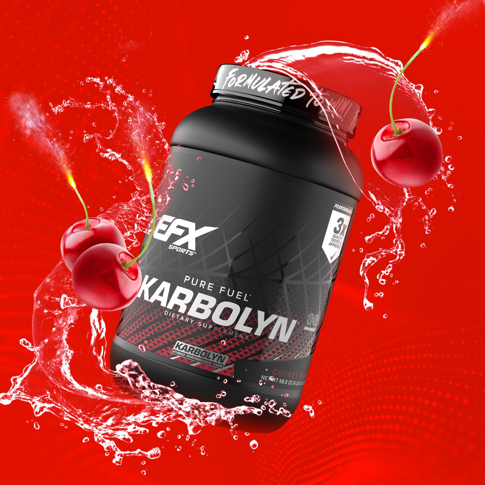 EFX Sports Karbolyn Fuel tub front showing a 4-lb package