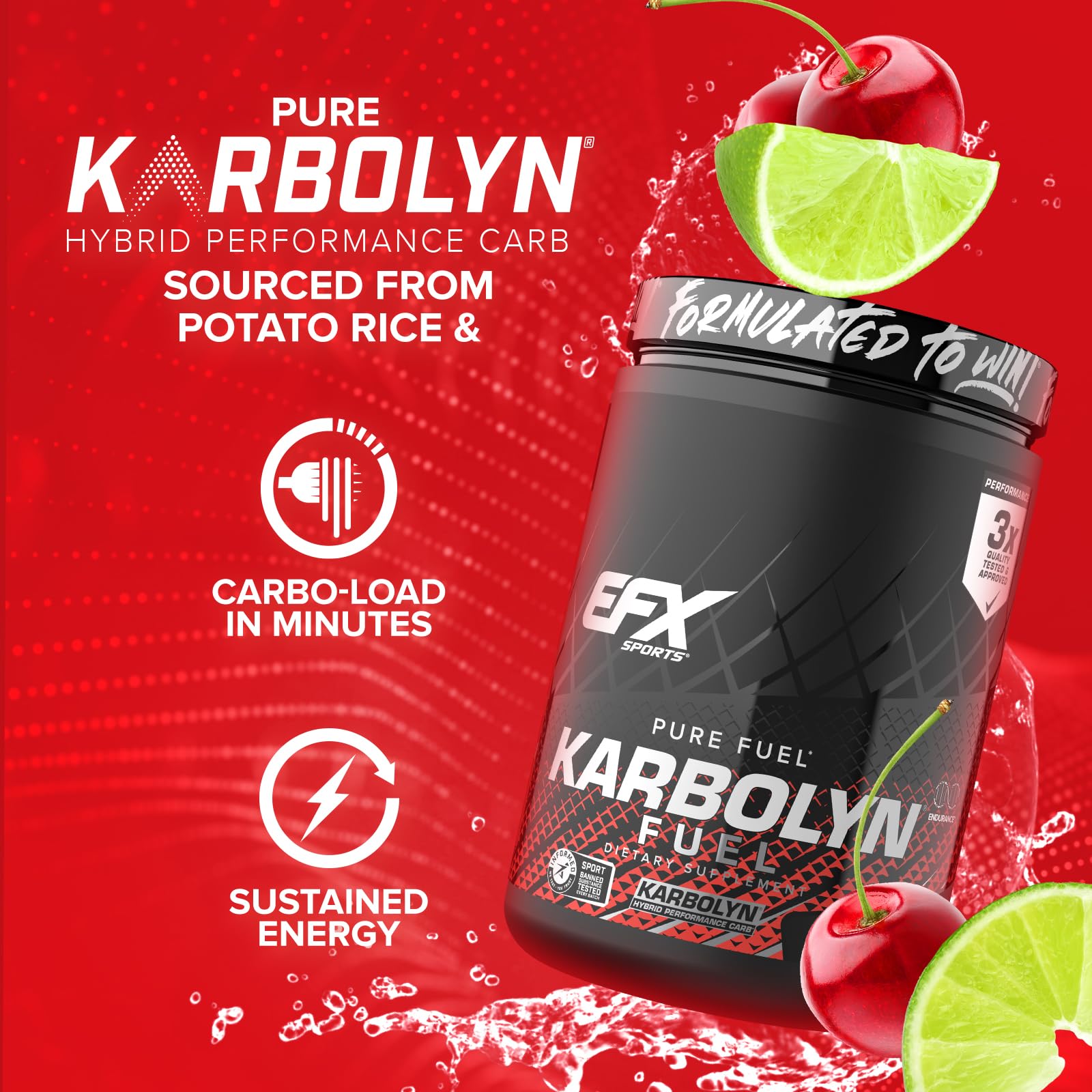 EFX Sports Karbolyn Fuel during workout for sustained energy