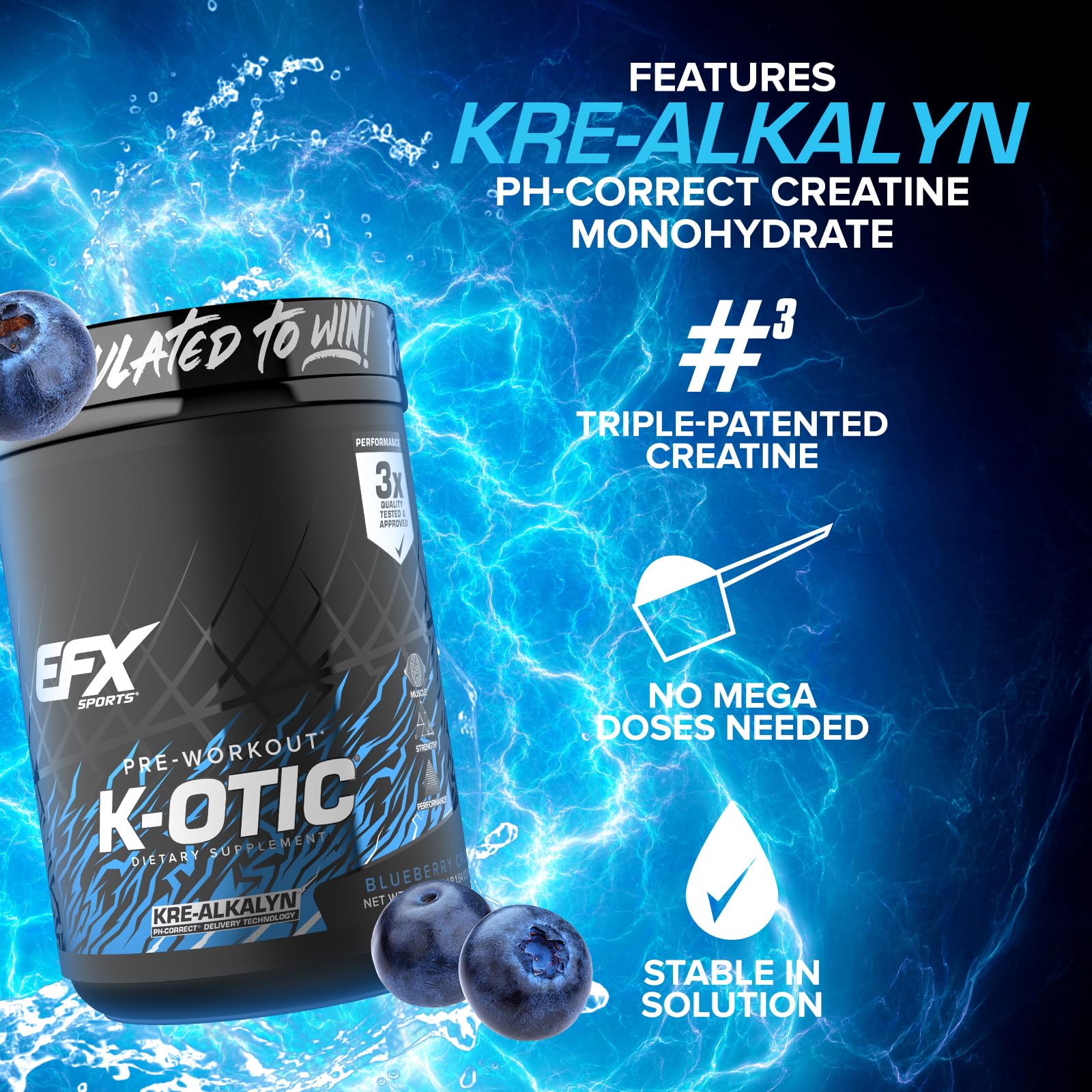 EFX Sports K-OTIC scoop inside ready for precise dosing