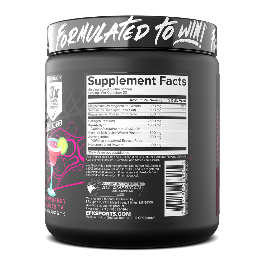 EFX Kre-A-Glo serving setup ready for quick mixing