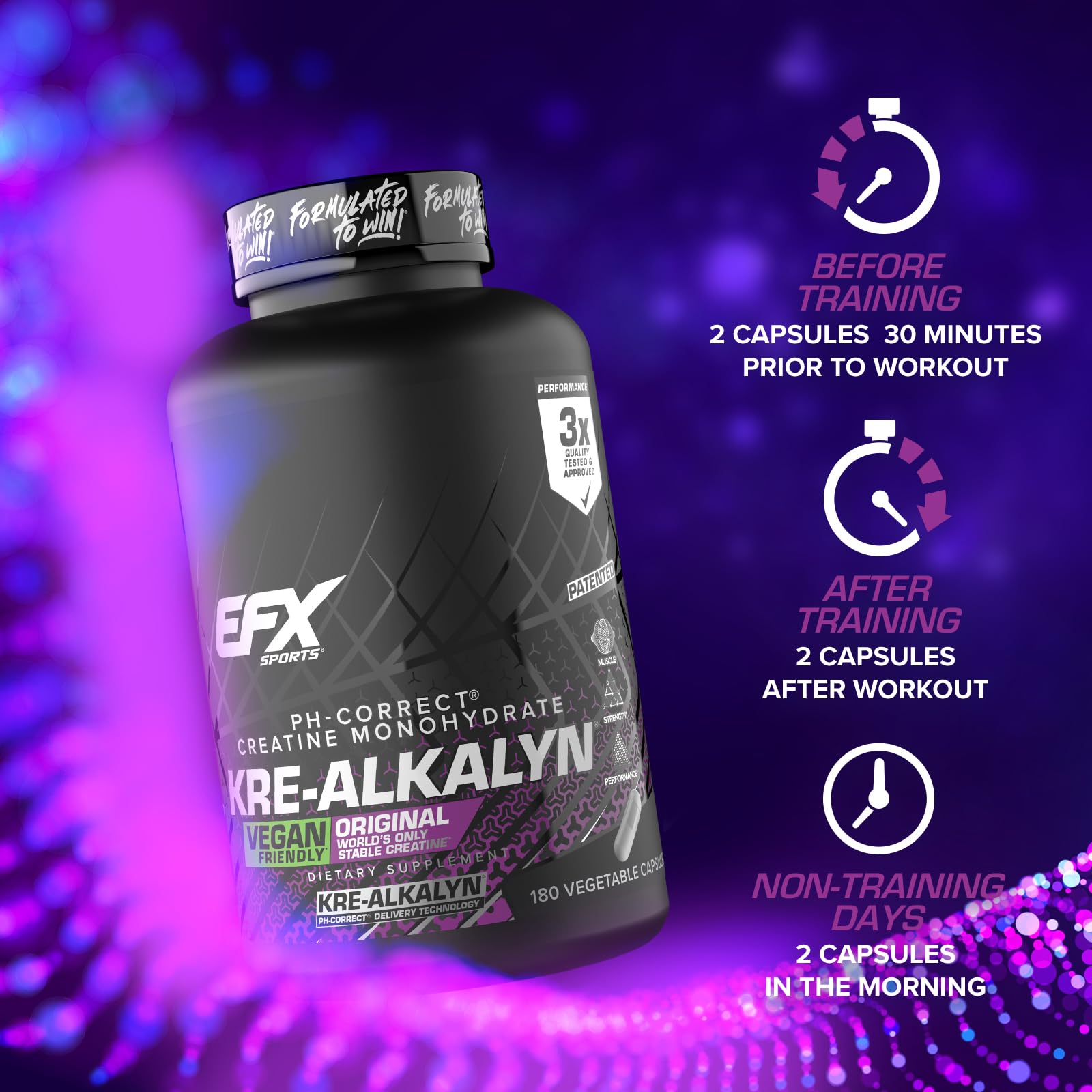 EFX Kre-Alkalyn EFX two-pack box on display.