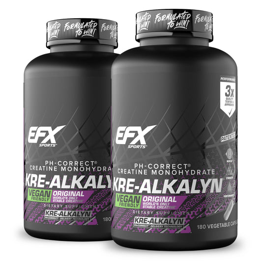 EFX Sports Kre-Alkalyn EFX bottle with stable pH creatine.