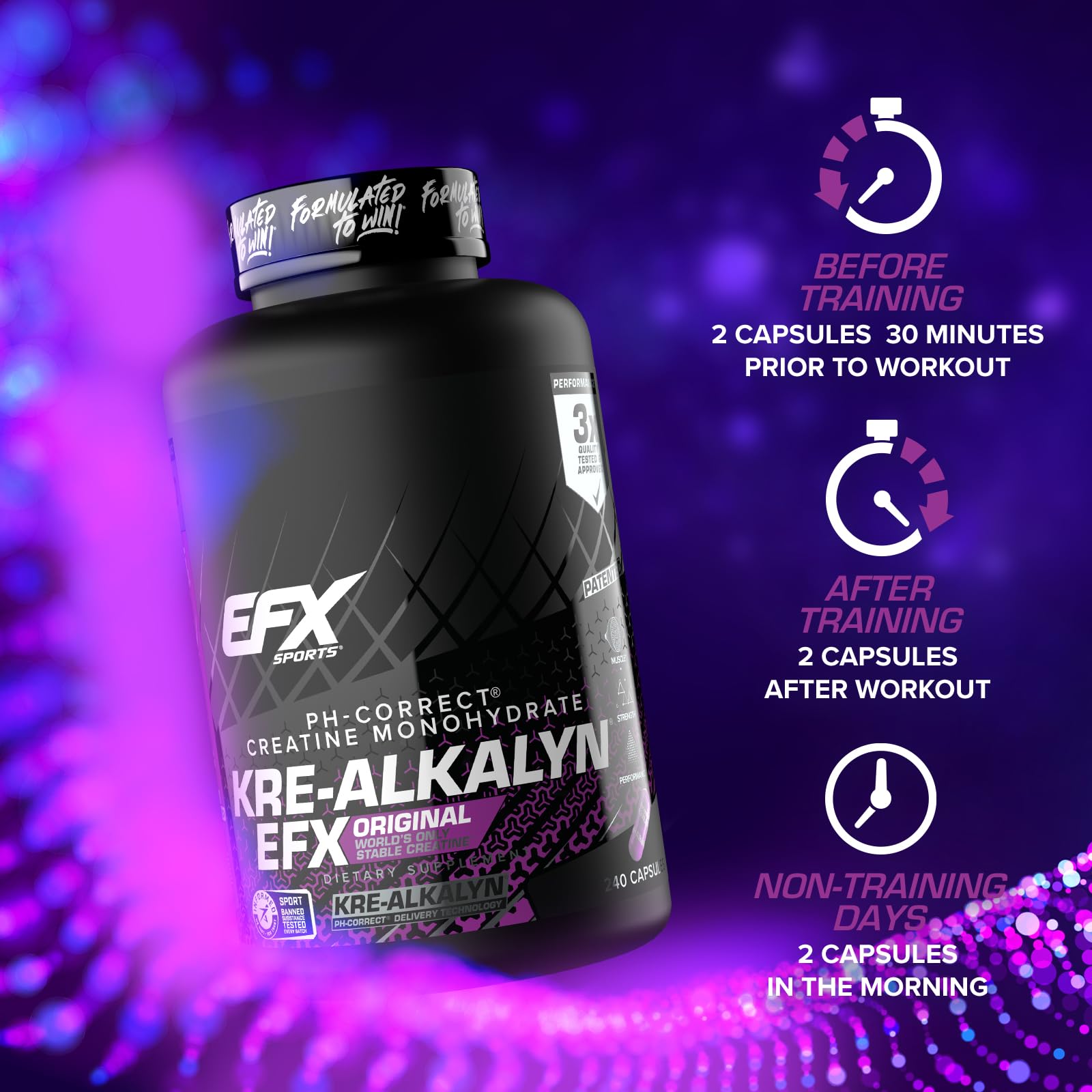EFX in-house manufacturing badge signals product integrity.