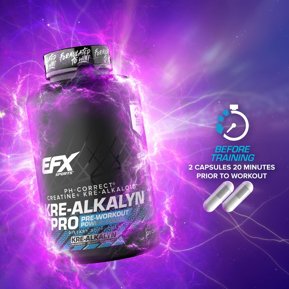 Serving information on Kre-Alkalyn Pro label for accurate dosing.