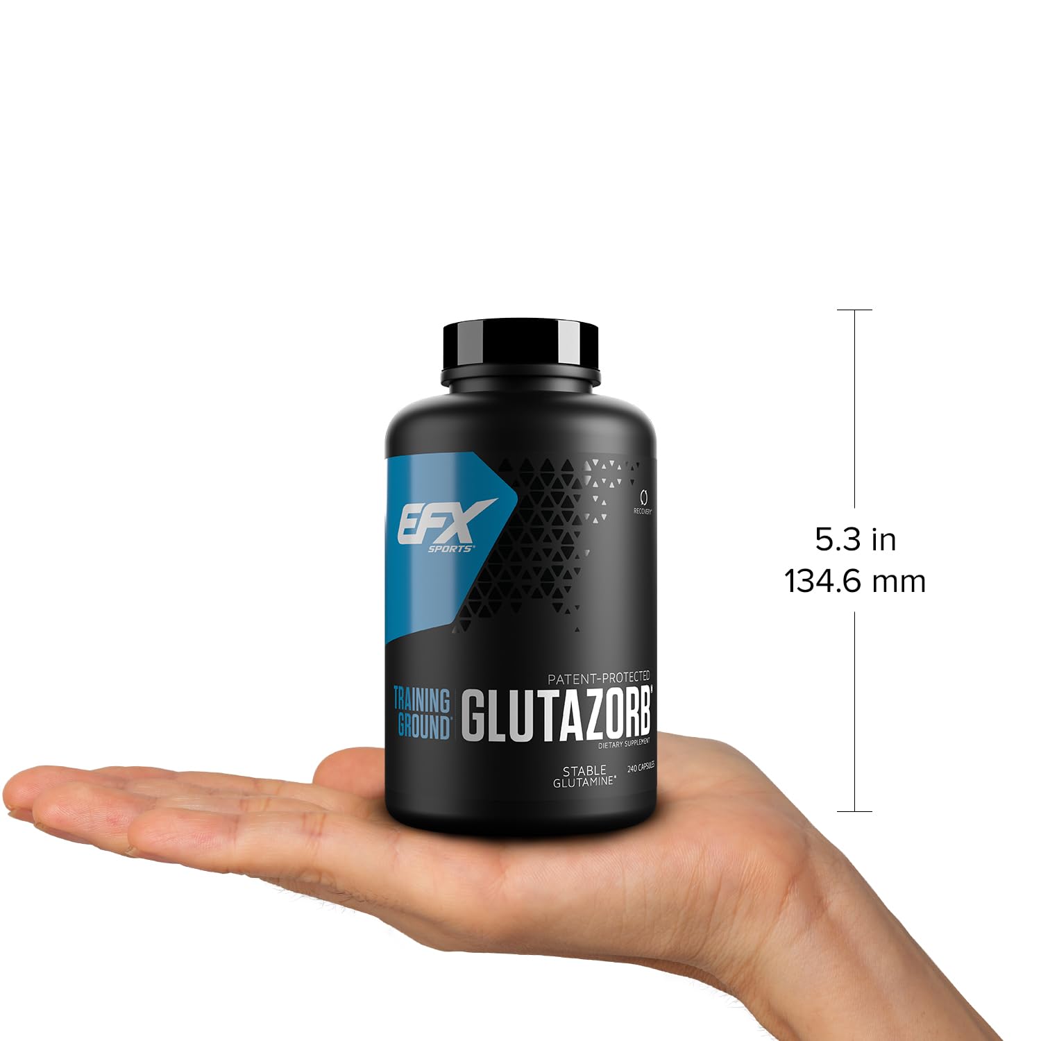 EFX Sports Training Ground Glutazorb caps highlighting immune-support potential during intense training.