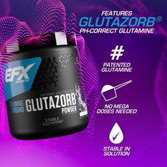 Glutazorb powder dissolving in water for a refreshing mix.