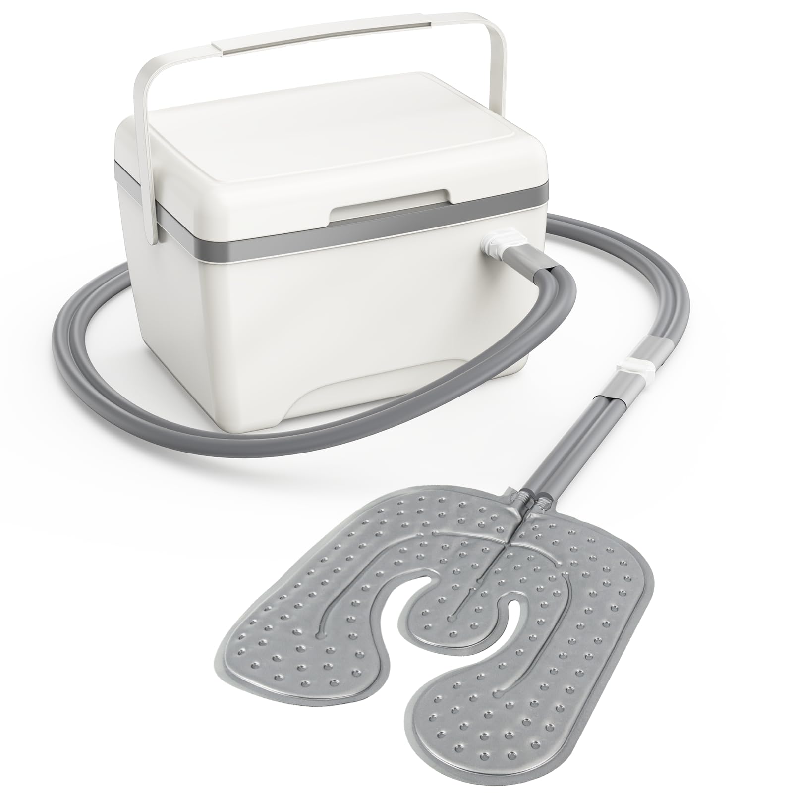Egfvcbo knee ice-therapy wrap demonstrates targeted cooling for post-surgery relief.