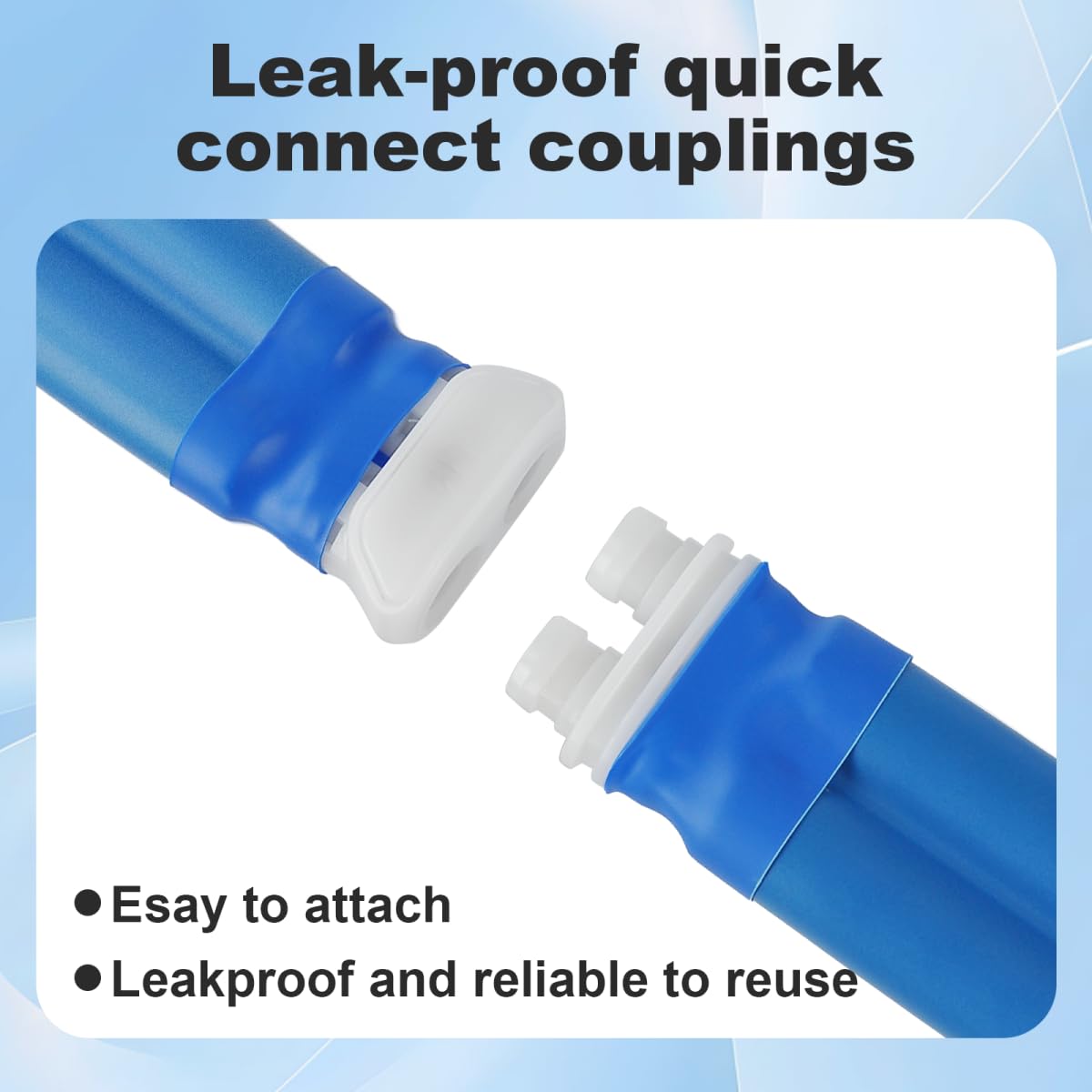 Egfvcbo leakproof quick-connect buckles simplify setup and secure connections