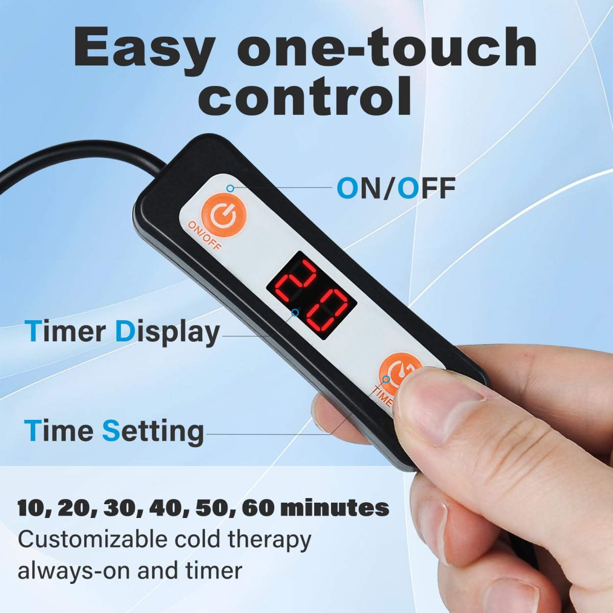 Egfvcbo nine-quart tank enables steady cold therapy through the night.