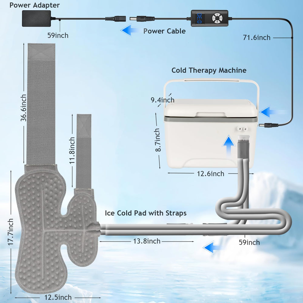 Egfvcbo three-layer insulation preserves cold for extended therapy.
