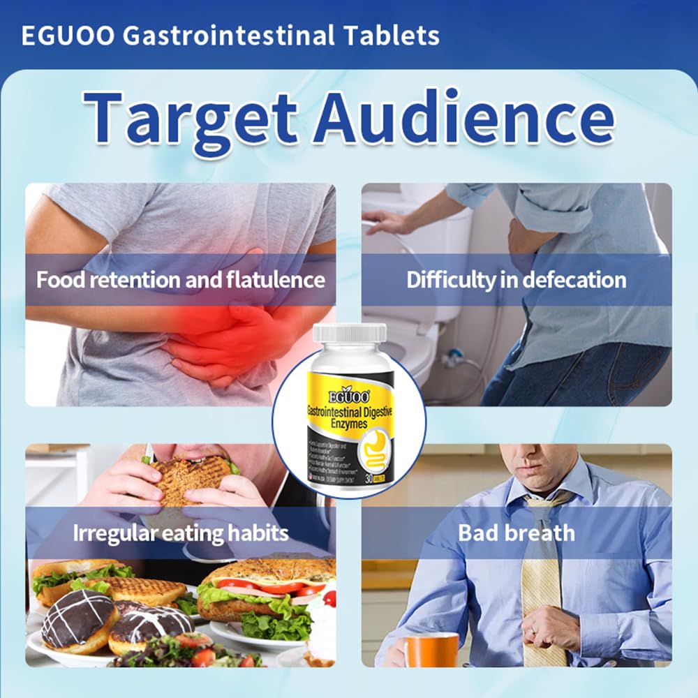 EGUOO plant-based formula ingredient blend for natural gut wellness.