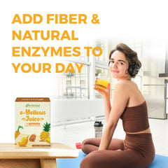 Glass of prepared eHerbal PURE NATURE drink ready to enjoy on the go