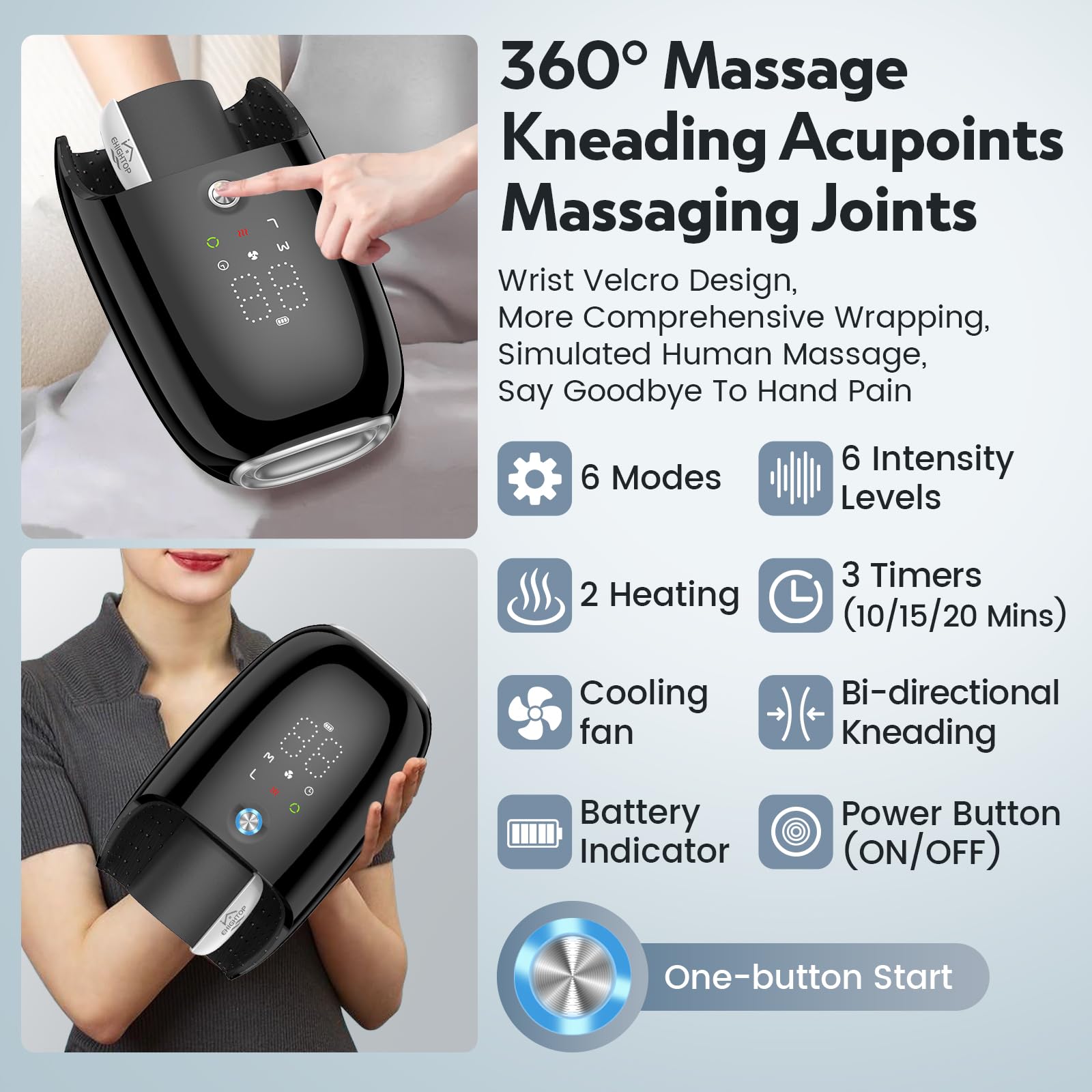 Ehightop ergonomic design enabling comfortable use at home or office.