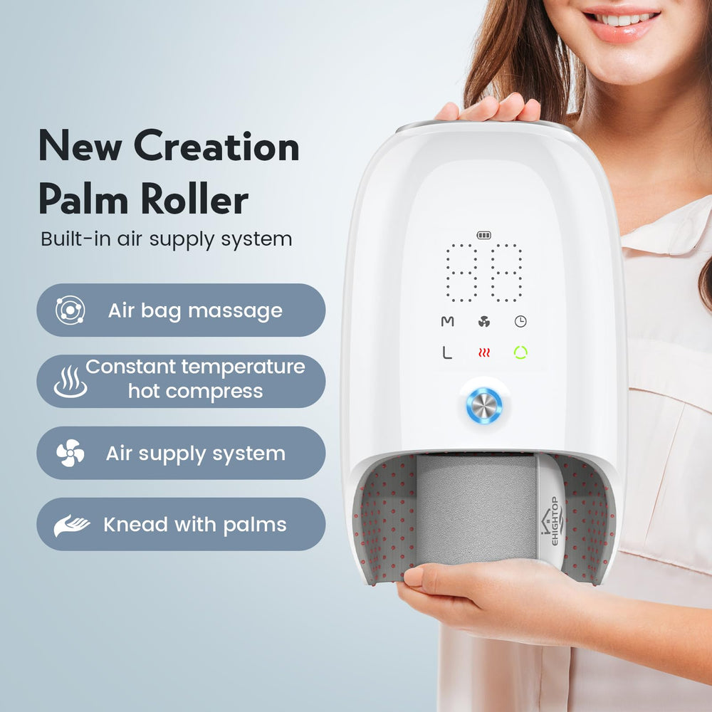 Ehightop hand massager graphene heating warms quickly to 40–45°C.
