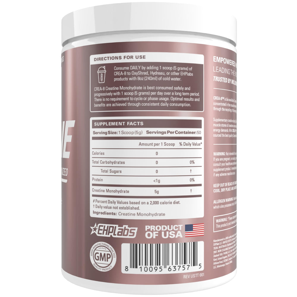Quality assurance seal and lab testing on CREA-8 label