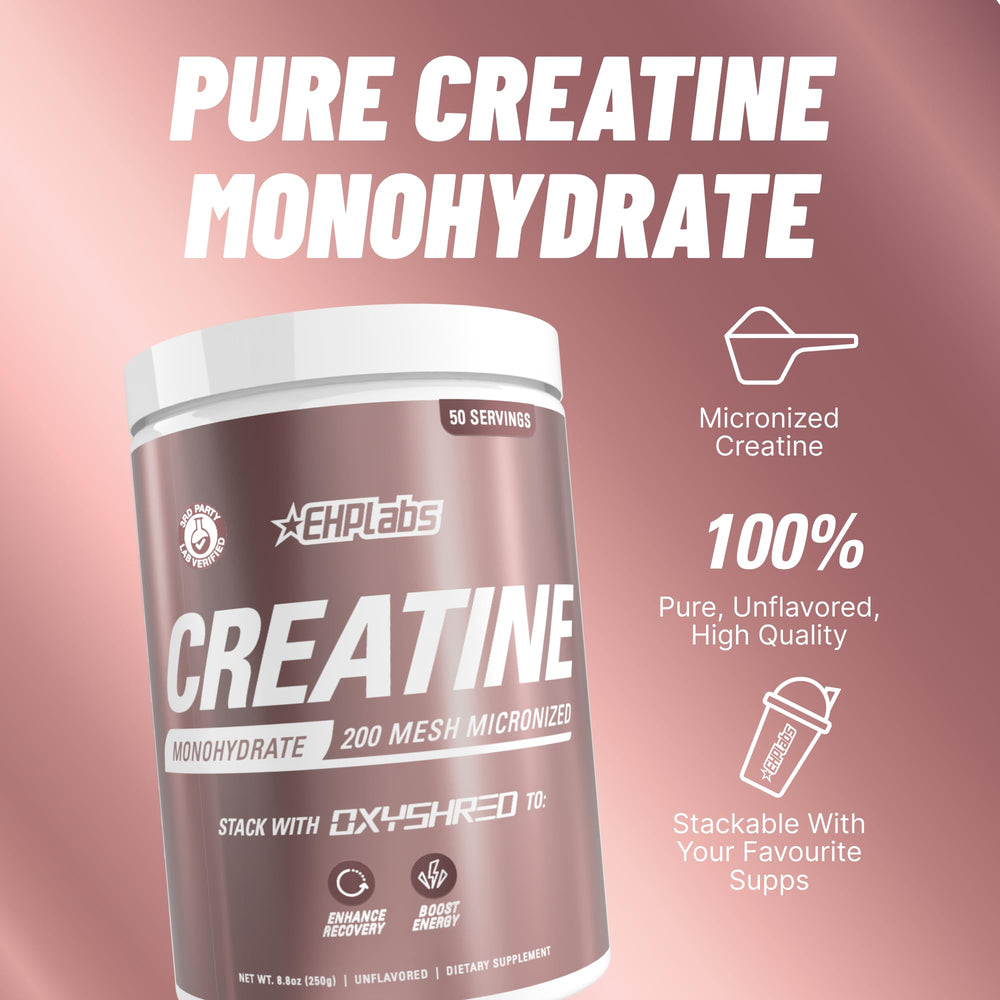 CREA-8 powder dissolving in water for quick pre-workout use