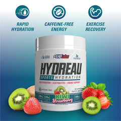 Hydreau package highlighting sugar-free electrolyte formula