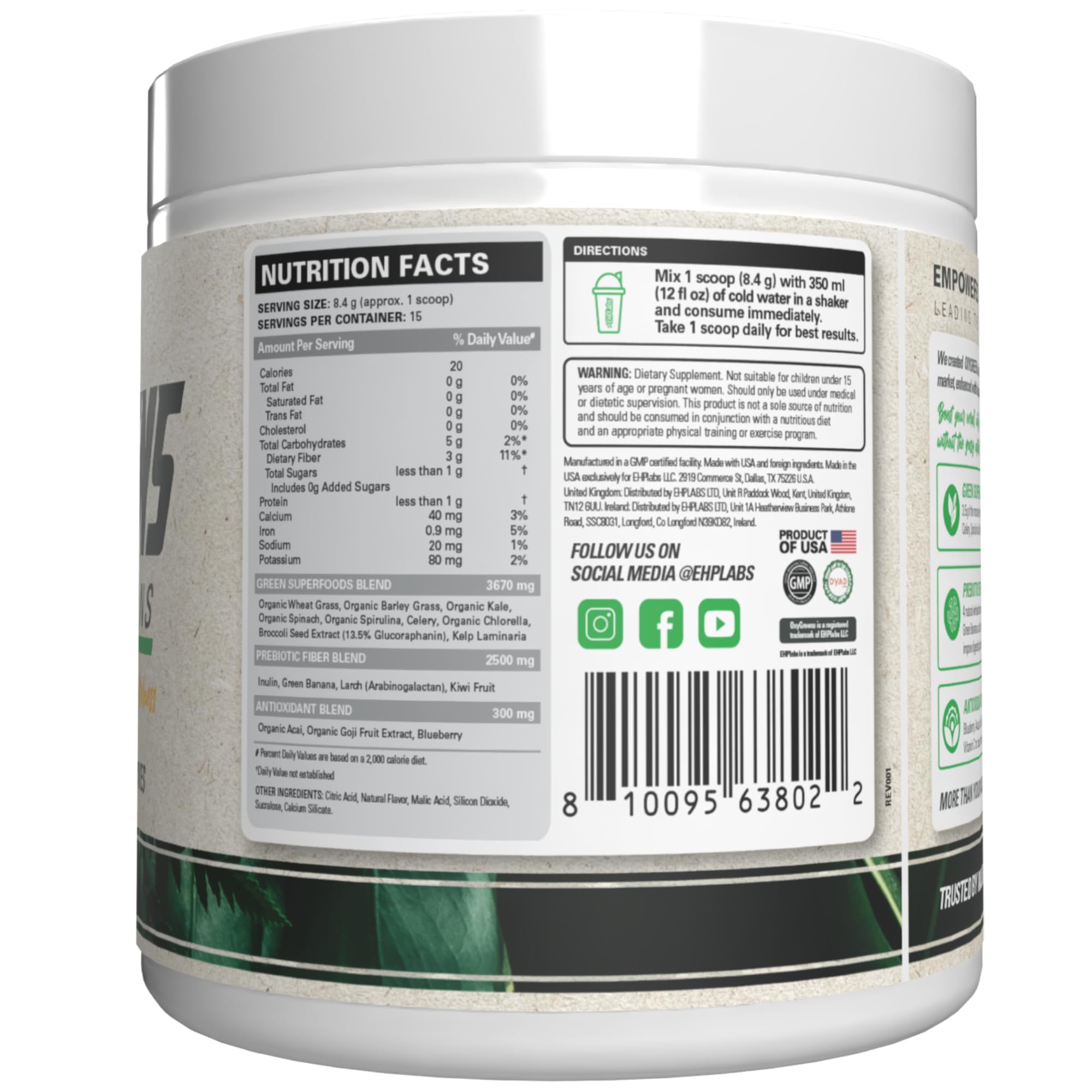 OxyGreens 15 servings per container support simple daily routines