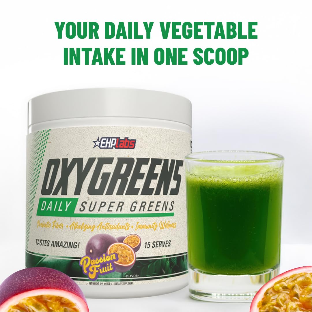 OxyGreens powder dissolving in liquid, smooth greens boost