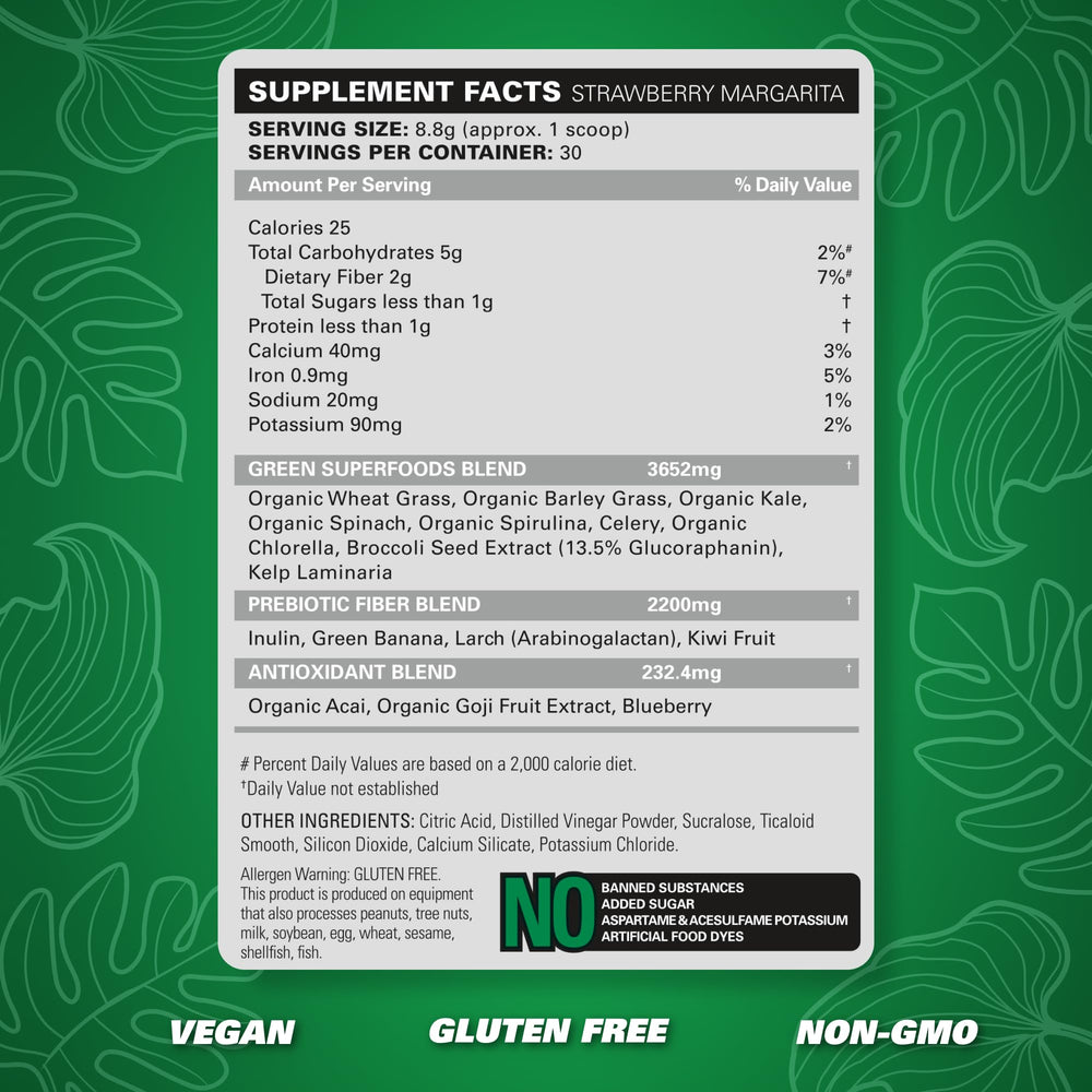 Ingredients like kelp and spirulina support antioxidants in OxyGreens.