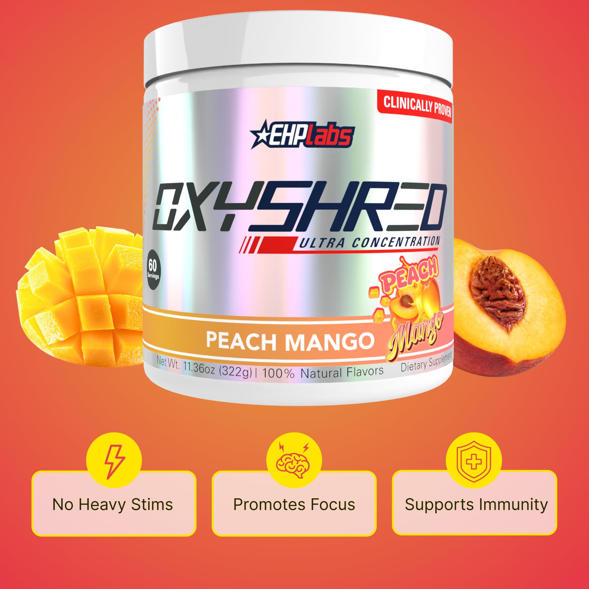 Glass with dissolved OxyShred powder showing a refreshing energy drink.