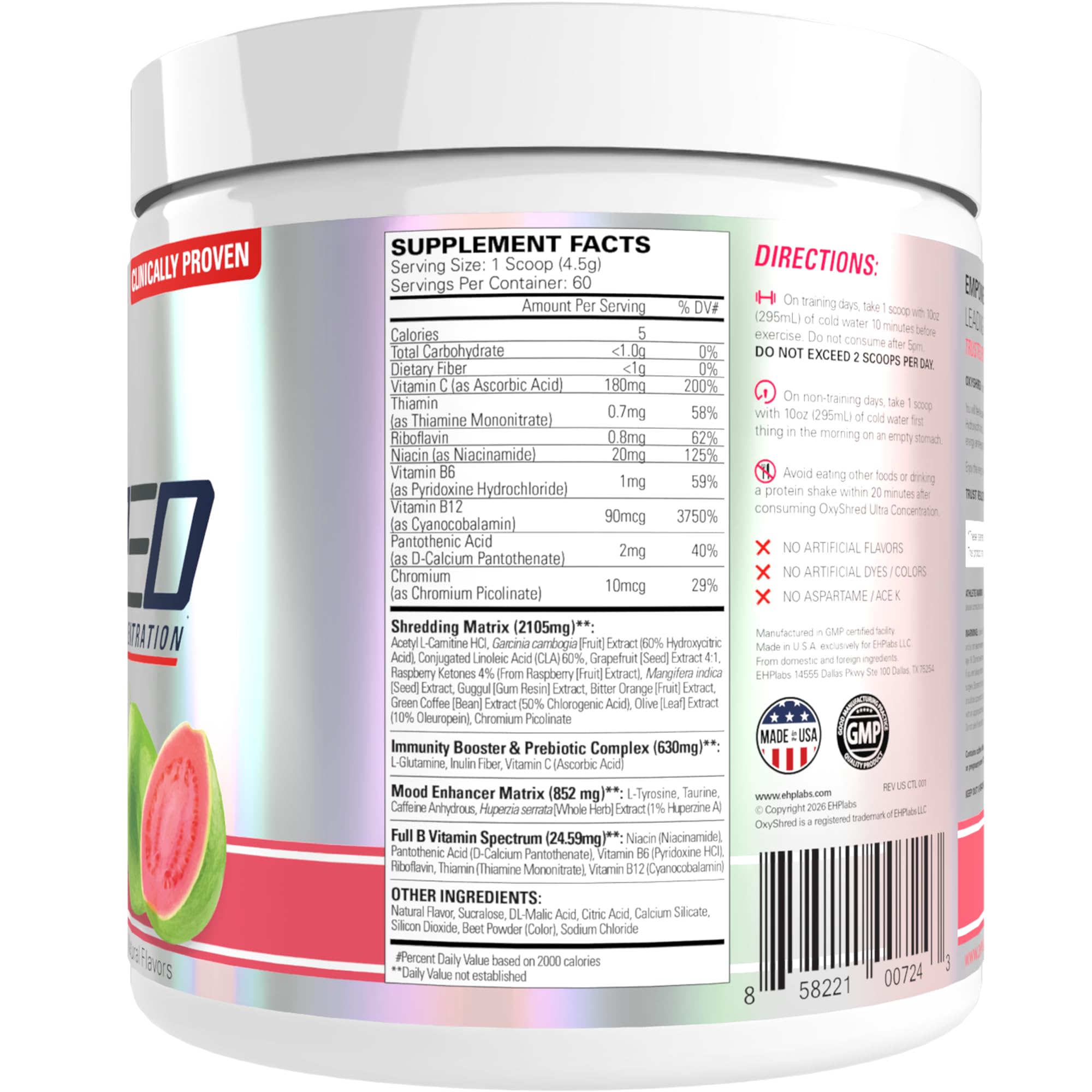 OxyShred Guava Paradise immunity‑complex hints at holistic wellness support.