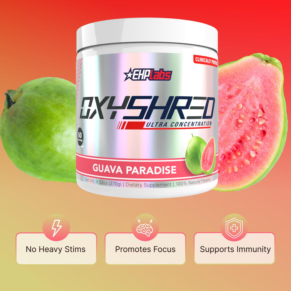 OxyShred Guava Paradise shaker demonstrates quick, smooth mixing during workouts.