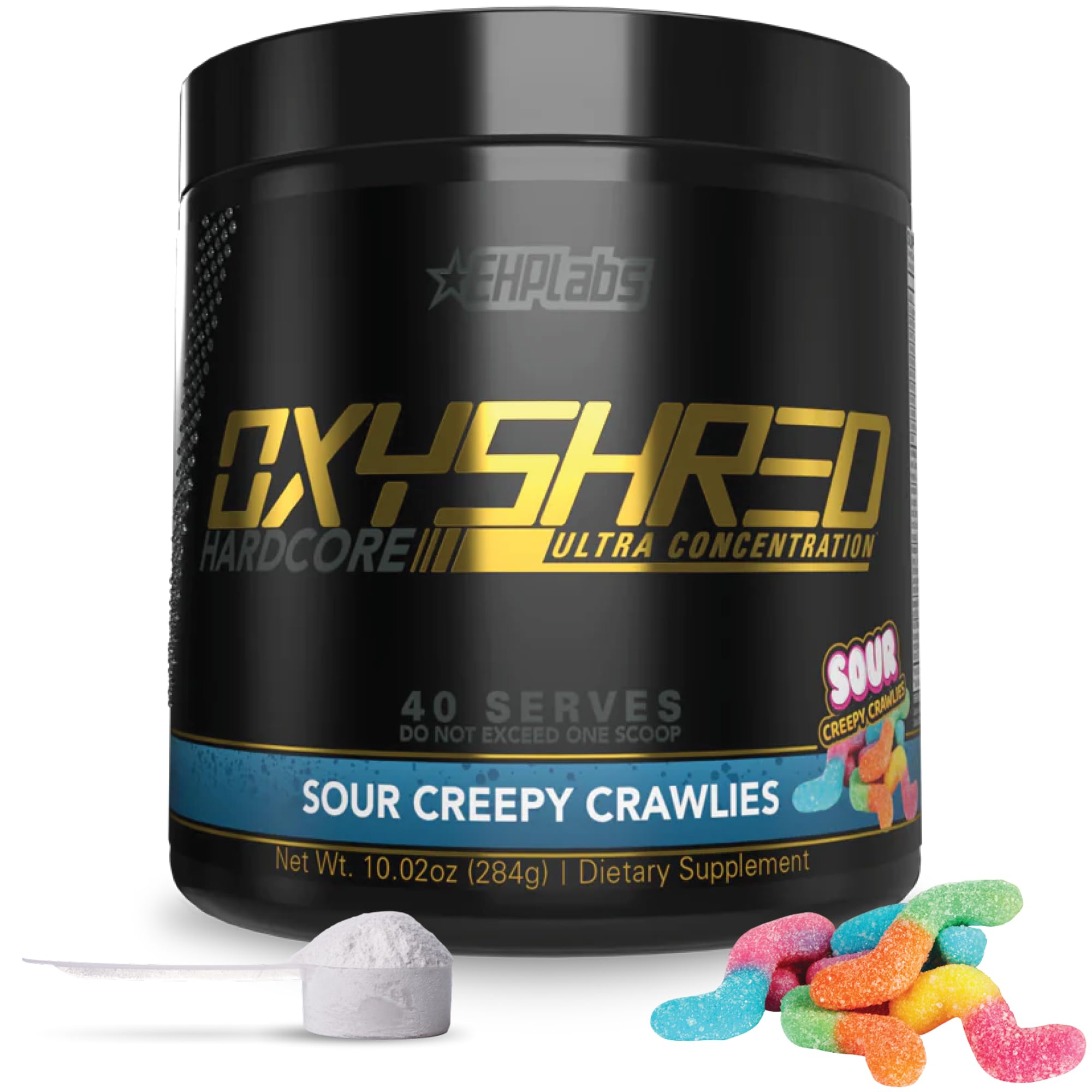 EHP Labs OxyShred Hardcore bottle ready for workouts with energy on the go.