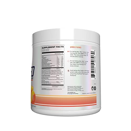 EHP Labs OxyShred Peach hero shot for late-evening workouts.