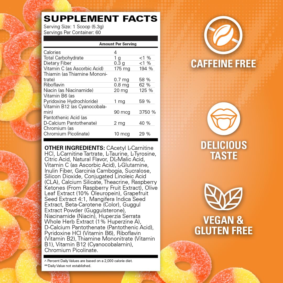 EHP Labs OxyShred Peach preworkout glass with clean energy for workouts.