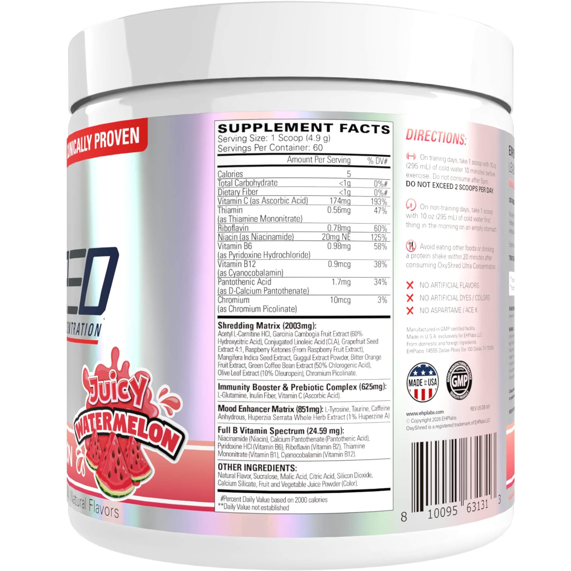 Scoop of OxyShred next to a glass for daily energy on busy days