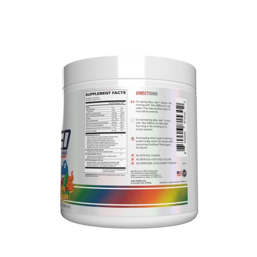 EHP Labs OxyShred gummy snake daily-use routine with water bottle
