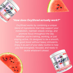 Immunity booster and prebiotic complex on OxyShred packaging for immune-friendly benefits