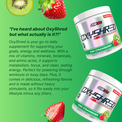 Gym bottle with EHP Labs OxyShred Kiwi Strawberry for on-the-go energy support